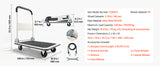 SucceBuy 330/660 lbs Foldable Push Cart Dolly with Swivel Wheels