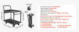 SucceBuy 700 lbs 2 Tier Foldable Heavy Push Cart Dolly Platform Hand Truck