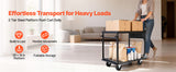 SucceBuy 700 lbs 2 Tier Foldable Heavy Push Cart Dolly Platform Hand Truck