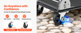SucceBuy 700 lbs 2 Tier Foldable Heavy Push Cart Dolly Platform Hand Truck