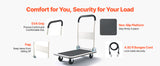 SucceBuy 330/660 lbs Foldable Push Cart Dolly with Swivel Wheels