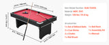 SucceBuy 6 ft Pool Table Adjustable Feet Game Table Includes Ball Cue