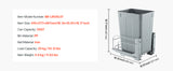 SucceBuy Pullout Trash Can for Kitchen Cabinets w/Heavy Duty Metal Soft Close Sliding System