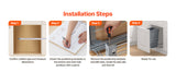 SucceBuy Pullout Trash Can for Kitchen Cabinets w/Heavy Duty Metal Soft Close Sliding System