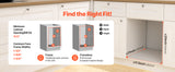 SucceBuy Pullout Trash Can for Kitchen Cabinets w/Heavy Duty Metal Soft Close Sliding System
