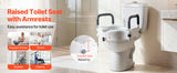 SucceBuy Raised Toilet Seat 5-Inch Lift Height Widened Commode Elevated Toilet Seat Rise