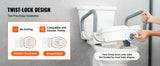 SucceBuy Raised Toilet Seat 5" Height Raised 350 lbs Weight Capacity for Round &Elongated
