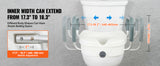 SucceBuy Raised Toilet Seat 5" Height Raised 350 lbs Weight Capacity for Round &Elongated