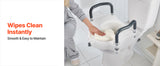 SucceBuy Raised Toilet Seat 5-Inch Lift Height Widened Commode Elevated Toilet Seat Rise