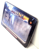 1st Gen. PTP Motorcycle Clear License Plate Cover Shield & Black Metal Frame Combo
