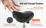 SucceBuy Ergonomic Saddle Stool w/ 5 Swivel Casters 360° Rotation 20.1-28 in Height Adjustable
