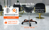 SucceBuy Ergonomic Saddle Stool w/ 5 Swivel Casters 360° Rotation 20.1-28 in Height Adjustable
