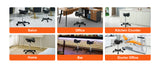 SucceBuy Ergonomic Saddle Stool w/ 5 Swivel Casters 360° Rotation 20.1-28 in Height Adjustable