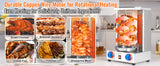 SucceBuy Shawarma Grill Machine13 lbs Chicken Shawarma Cooker Gas Vertical Broiler Gyro Rotisserie Oven Doner Kebab for Home