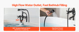SucceBuy Clawfoot Bathtub Faucet Freestanding Tub Faucets with Shower with 360° Rotation Spout & 59-inch Long