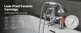 SucceBuy Clawfoot Tub Faucet Deck Mout  Bathtub Faucets with Handheld Shower 360° Rotation Spout & 59-in Long Hose for Bathtubs