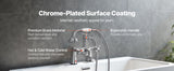 SucceBuy Clawfoot Tub Faucet Deck Mout  Bathtub Faucets with Handheld Shower 360° Rotation Spout & 59-in Long Hose for Bathtubs