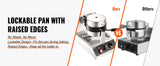 SucceBuy Electric Waffle Maker Stainless Steel Round Waffle Iron Non-Stick Waffle Baker