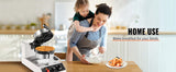 SucceBuy Electric Waffle Maker Stainless Steel Round Waffle Iron Non-Stick Waffle Baker